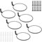 Biaungdo Lot de 6 anneaux de support mural pour pot de fleurs de 20,3 cm, crochets en métal, noir mat, support mural pour extérieur, intérieur