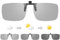 TEMSO Photochromic Clip On Sunglasses,Polarized Flip Up Driving Glasses for Mens Womens, Clear Vision Ideal for Indoor and Outdoor,Safe Driving|UV Protection|Non Dark|Grey