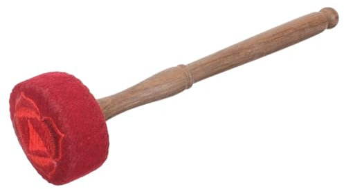 Large Red Singing Bowl Mallet - 28Cm Cloth Striker for Meditation Yoga and Sound Healing - Perfect for Spiritual Practices and Relaxation