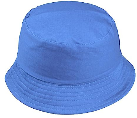 Haarhaube Trockner Dauerwelle Hair Bonnet Satin Sun hat Fisherman Mütze Männer Unisex Mode Frauen Wilde Schutz im freien Baseballmütze Mütze Schal Damen Grau Mütze Schal Set Rosa (Sky Blue, One Size)