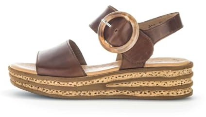 Gabor Damen Plateausandalen, Frauen Sandalen,Dicke Sohle,Sommerschuhe,Freizeitschuhe,offene Schuhe,Strandschuhe,Peanut (So.cogn.),37 EU / 4 UK