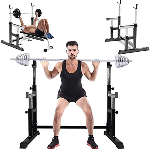 Multifunctional dumbbell bench fitness Multi-Function Barbell Rack, Adjustable Squat Stand, Dipping Station, Weight Lifting Rack, Weight Plates Storage, Home Gym Weight Bench Press Stand Stren
