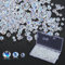 Zocipro 1000Pcs Cuentas de Cristal de 4/6/8mm, Cuentas de Vidrio Facetadas con Caja de Almacenamiento, Facetadas Cristal Abalorios para Hacer Pulseras Collares Manualidades