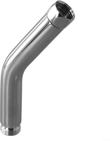 Gdfnmogo Chrome Shower Elbow Adapter 135° Hand Shower Top Spray Connector G1/2 Standard Fitting Stainless Steel Gadget Installation Ball Joint Leak Proof Bathroom Accessory(L)