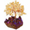 mookaitedecor Citrin Kristallbaum, Quarz-Cluster lila Titan Kristalle Basis Bonsai baum für Reichtum und Glück