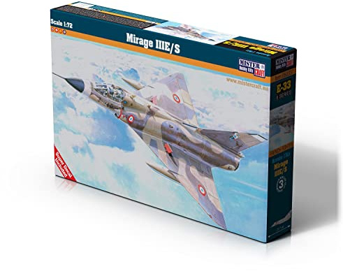 Mistercraft Modellbausatz Mirage III E/S Maßstab 1:72, Plastikbausatz, Bausatz zum Zusammenbauen, Inklusive Klebstoff, Kunststoffmodell, Bauanleitung,217mmx144mm