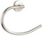 WENKO Handtuchring Mod. Cuba Matt, flexibel nach Oben und unten beweglicher Handtuchhalter, Massive Qualität aus rostfreiem Zinkdruckguss mit mattiertem Finish, 21,5 x 15 x 4 cm