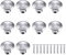 VIPMOON 10 Pack Cabinet Door Knobs Brushed Nickel Round Drawer Handle Hardware Stainless Steel with Screw for Cabinet Kitchen Bathroom Bedroom