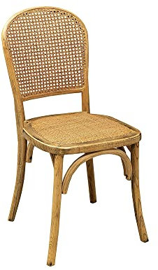 Biscottini Thonet Esszimmerstühle, beige, L 42,5 x T 50,5 x H 89,5 cm, Küchenstühle im Shabby-Chic-Stil, Küchenstühle aus Holz