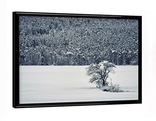 artboxONE Poster mit schwarzem Rahmen 18x13 cm Natur Winter is Coming - Bild France Forest France
