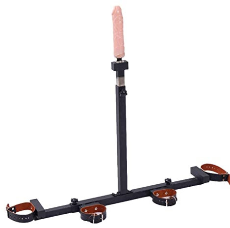 SM Boom Metallstrebe Bondage-Gestell Sexuelle Zurückhaltung Sklaven Folter Requisiten Mit Handschellen/Knöcheln Und Dildo Domina Fetisch Sexspielzeug Strafbock Spreader Bar BDSM Spiel