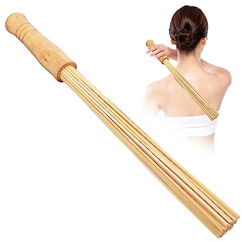 WYJTPONE Bâton de massage en bambou pour le dos, bâtons de massage en bambou, outils de massage pour détendre les muscles (1)
