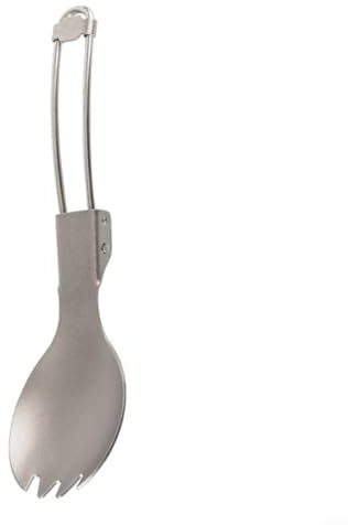 Ti-tan Folding Spoon Spork Fork Outdoor Tableware Cookware Folded Flatware (Spork)