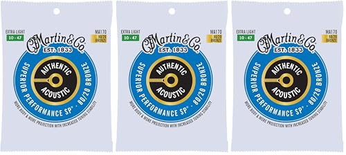 Martin MA170 Authentic Acoustic - SP - 80/20 Bronze Extra Light (10-47) (Pack of 3)