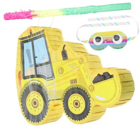 Warmhm 1 Satz Piñata Bau-Pinata Pinata zum Bauen für Kinder für Kinder Bagger-Pinata Festival-Pinata-Spielzeug Süssigkeit schmücken Kordelzug Kipper Spiel Requisiten