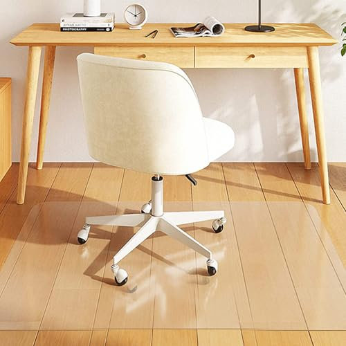 HoZeYo Transparent Floor Protection Mat,bürostuhl unterlage transparent, Office Chair Mat, bodenschutzmatte, unterlage schreibtischstuhl,schutzmatte bürostuhl- 90 x 120 cm(Clear)