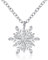 FANCH Silber Schneeflocke Halskette für Damen Anhänger Schneeflocke Kette Sparkle Cubic Zirkonia Hypoallergene Halsketten 18K Weißgold Vergoldet Weihnachten Jewerly