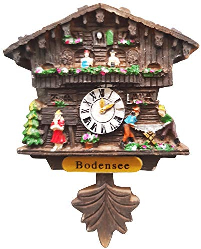 Ciffre Kuckucksuhr Magnet Polyresin Kühlschrank Handmade - Bodensee