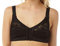 Women's Marlon Front Fastening Soft Cup Non Wired Bra Size 34-48 Cup B-E White (DD, Black, 40)