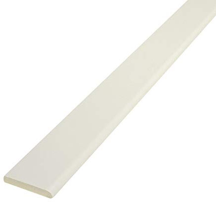 White, 45mm x 5m Pencil-Round Architrave uPVC Plastic Window Finishing Trim