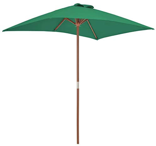 Cikonielf Sombrilla Parasol para jardín, Parasol Cuadrada diámetro 200 cm, Parasol para jardín, terraza, balcón Patio, Verde