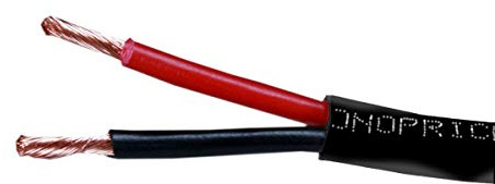 Monoprice 14 AWG CL2 2-Leiter-Lautsprecherkabel, 15 m, schwarz, sauerstofffrei, blankes Kupfer, für Heimkino, AV-Receiver, Access Series
