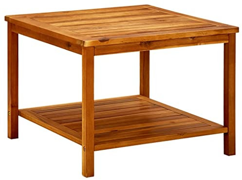 vidaXL Akazienholz Massiv Couchtisch Gartentisch Beistelltisch Holztisch Kaffeetisch Teetisch Terrassentisch Balkontisch 60x60x45cm
