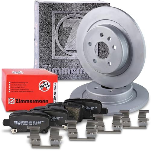 ZIMMERMANN Bremsenset Hinten Ø288mm - Bremsscheiben und Beläge Kompatibel mit OPEL Astra K Sports Tourer B16 Astra K Schrägheck B16, VAUXHALL Astra Mk VII K Schrägheck B16
