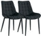 Krok Wood 2X Christian - Esszimmerstuhl, Wohnzimmerstuhl, Bürostuhl, Metallbeine (Schwarz, 2)
