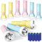 Weewooday 9 pcs LED Flashlight Mini Waterproof Torch, 90mm Kids Small Torches, Colorful Glow in Dark Torch Light, Camping Hiking Outdoors Party, Batteries Included(Classic)