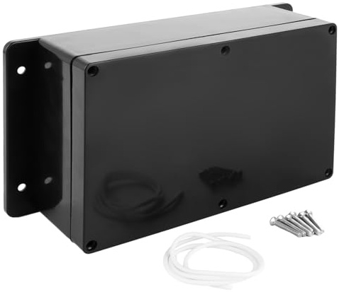 YAYODS Abzweigdose Schwarz - 23x15x8,5 cm Gehäuse Elektronik - Abzweigkasten Aufputz mit festem Ohr - Anschlussdose Wasserdicht IP67 - ABS Kunststoff Verteilerdose Aufputz - Verteilerdose Schwarz