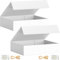 2 Pack Geschenkbox, 30x20x7,6 cm Geschenkboxen für Presents with Lids Magnetic Closure Rectangle Collapsible for Groomsman Proposal Box, Christmas, Halloween, Birthday Gift Packging (Weiß)