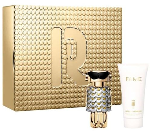 Paco Rabanne Fame Geschenkbox für Damen, Eau De Parfum Spray 50 ml und Körpermilch 75 ml