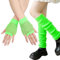 CWENDANER Elastische Neon Beinstulpen und Netzhandschuhe, Leg Warmers, 80er 90er Jahre Kostüm Zubehör, Cosplay Kostüm Zubehör Disco Party Karneval Zubehör