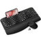 Wireless Keyboard and Mouse Combo, 2.4G Quiet Keyboard Mouse Set, Ergonomic Keyboard with Cushioned Wrist, Wave Keys, Phone Tablet Holder, Natural Typing for Windows, Mac, Laptop, PC (Black)