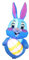 Harilla Aufblasbarer Osterhase, 1,0 m, dekorativ, wasserdicht, zum Aufblasen, Hofdekoration, Partyzubehör für Garten, Haus, drinnen/draußen