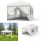 Yznahre Partyzelt Pavillon 3x6m mit 4 Seitenwnden, Weiß Faltpavillon Gartenpavillon Gartenzelt PE Plane für Outdoor-Party Hochzeit