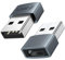 10Gbps USB C to USB Adapter 2 Pack, Aluminum USB C Male to USB 3.2 Female Adaptor Thunderbolt 4/3 OTG Converter Compatible with iPhone15/16, MacBook Pro/Air22/23, iPad Pro/Mini and More(Gray)
