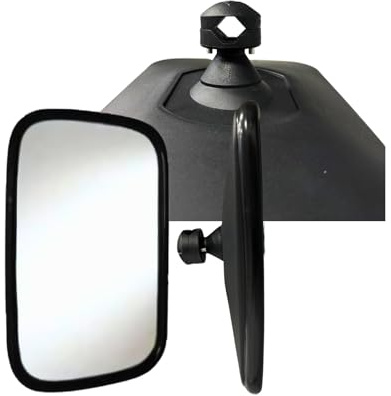 Außenspiegel universal für Ackerschlepper und Baumaschinen, 310 x 205 mm | Für Traktoren, Bagger und Baumaschinen – Einbaudurchmesser 15–28 mm, mit E20-Kennzeichnung, universell einsetzbar.