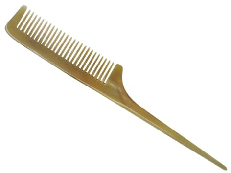Haarstylingkamm aus Yak Horn, Feine Zähne, Professionell | Kamm für Strähnen, Glatte Oberfläche, Schont die Kopfhaut, für Haarstyling Zuhause und Salon