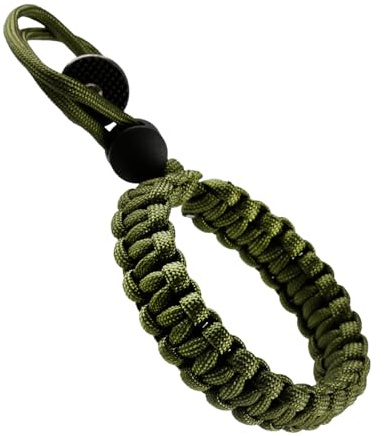 wellrun Adjustable Nylon Camera Wrist Strap with 1/4 Inch Screw,Anti Drop Camera Hand Lanyard for Tripods,Selfie Sticks,Lightweight Secure Wristband(Green)