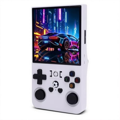EIMSOAH Console de Jeu Portable Rétro R36MAX, écran IPS 4,0 Pouces 720 X 720, 64 Go, 18 000 Jeux Intégrés, Système Portable pour Jeux Mobiles (128G)