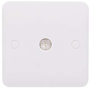 Schneider Electric Lisse White Moulded - Single TV/FM Aerial Socket, GGBL7010S, White