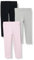 Amazon Essentials Leggings Bambine e Ragazze, Pacco da 3, Grigio Puntinato/Nero/Rosa Chiaro, 6-7 Anni