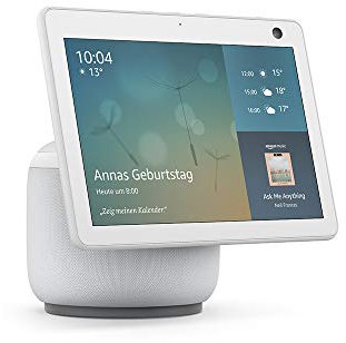 Echo Show 10 (3. Generation, 2020) | Hochauflösendes Smart Display mit Bewegungsfunktion und Alexa, Weiß | Zertifiziert und generalüberholt