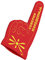 HIGH FIVE FINGERS Macedonia del Nord Campionato Europeo Coppa del Mondo Bandiera Olimpica | Mano di Schiuma per Giochi, stadi ed Eventi | Taglia Unica | 44x22x2,5 cm |