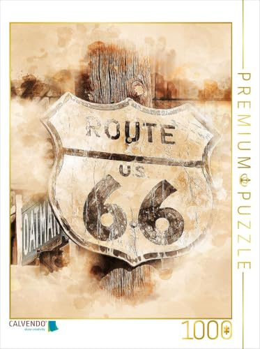 CALVENDO Puzzle Route 66 | 1000 Teile Lege-Größe 48 x 64 cm Foto-Puzzle für glückliche Stunden