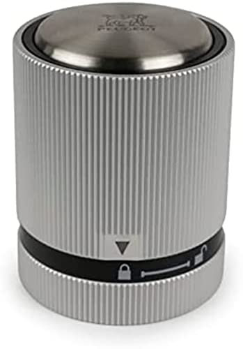 Peugeot - Line - Bouchon Vin Effervescent - pour Reboucher Hermétiquement et Conserver Les Bouteilles de Vins Pétillants Entamées - Garanti 5 Ans - Idée Cadeau Oenologie - Coloris Aluminium