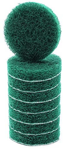 Reinigungsscheibe Schleifteller Schleifvlies Schleifscheiben Poliervlies 76 x 10 mm Reinigungsvlies für V2A INOX Alu Metall Edelstahl Teller Akku Winkelschleifer (8x Grün = Korn 240)