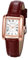 JewelryWe Damenuhr Vintage Partner Freundschaft Leder Armband Uhr Damen Analog Quarz Armbanduhr Klassische Rechteckige lässige Uhr mit Römischen Ziffern Zifferblatt Geschenk für Frauen Braun